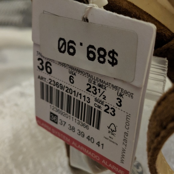 Brand new Zara Basics brow suede heels - Picture 6 of 8